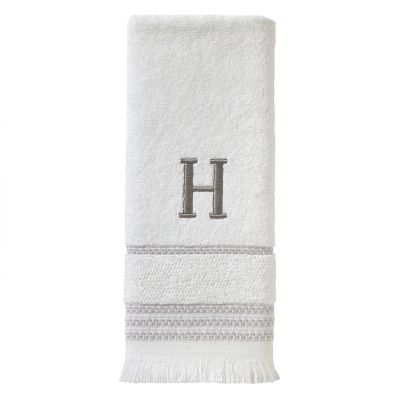 Image showing  Casual Monogram H Hand Towel Set, White, 2 pc.