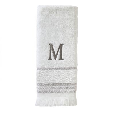 Image showing  Casual Monogram M Hand Towel Set, White, 2 pc.