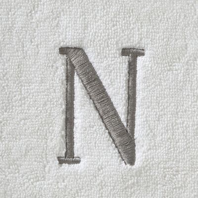 Image showing  Casual Monogram N Hand Towel Set, White, 2 pc.
