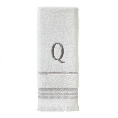 Image showing  Casual Monogram Q Hand Towel Set, White, 2 pc.