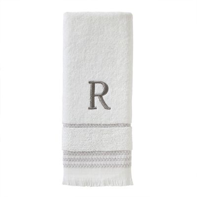 Image showing  Casual Monogram R Hand Towel Set, White, 2 pc.