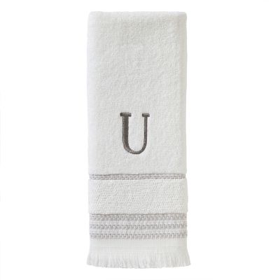 Image showing  Casual Monogram U Hand Towel Set, White, 2 pc.