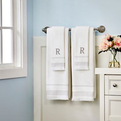 Image showing  Casual Monogram U Hand Towel Set, White, 2 pc.