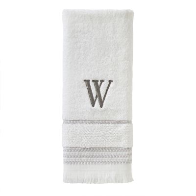 Image showing  Casual Monogram W Hand Towel Set, White, 2 pc.