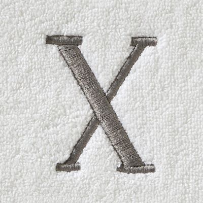 Image showing  Casual Monogram x Hand Towel Set, White, 2 pc.