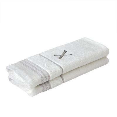 Image showing  Casual Monogram x Hand Towel Set, White, 2 pc.