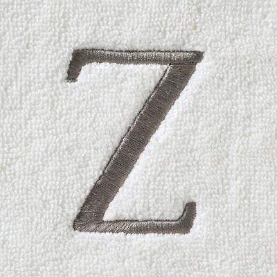 Image showing  Casual Monogram Z Hand Towel Set, White, 2 pc.