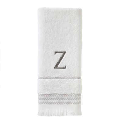 Image showing  Casual Monogram Z Hand Towel Set, White, 2 pc.