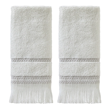 SKL Home Casual Tip Towel Set, White, 2 pc.