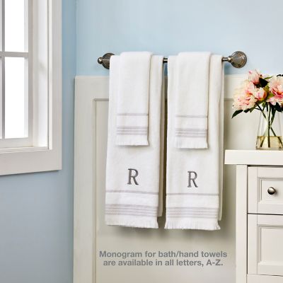 Image showing  Casual Monogram S Bath Towel, White