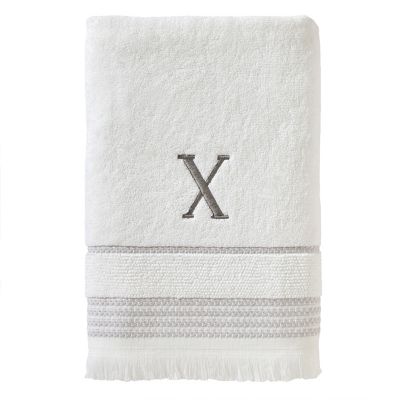SKL Home Casual Monogram x Bath Towel, White