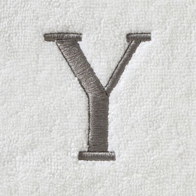 Image showing  Casual Monogram Y Bath Towel, White