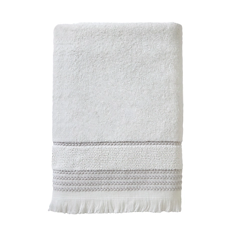 SKL Home Casual Bath Towel Set, White, 2 pc.