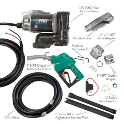 Image showing  25 GPM 12V Fuel Transfer Pump, Automatic Diesel Nozzle