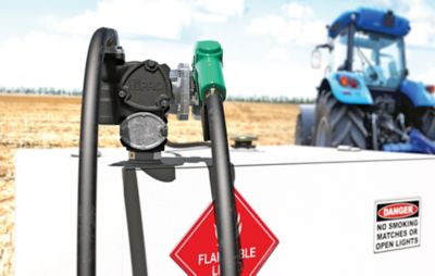 Image showing  25 GPM 12V Fuel Transfer Pump, Automatic Diesel Nozzle