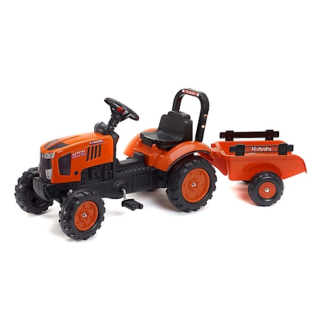 Falk Kubota M7171 Pedal Tractor with Trailer Ride-On, for ages +2-5 Years, FA2065AB