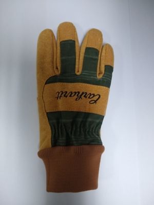 Carhartt Men's High Dexterity Open Cuff Gloves, Large, Black/Barley
