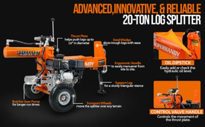 Image showing 7 th SuperHandy Gas-Powered Hydraulic Log Splitter TRI-GUO077