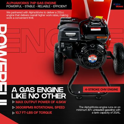 Image showing 5 th Great Circle 3 in. Diameter 212cc Gas Wood Chipper