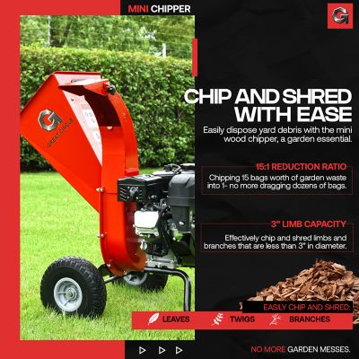 Image showing 6 th Great Circle 3 in. Diameter 212cc Gas Wood Chipper