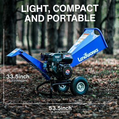 Image showing 5 th Landworks 3 in. Diameter 212cc Gas Rotor Type Wood Chipper