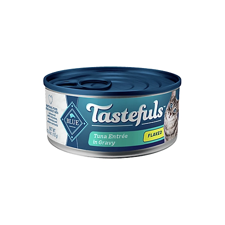 Blue Buffalo Tastefuls Natural Flaked Wet Cat Food, Tuna Entree in Gravy, 5.5 oz. Can