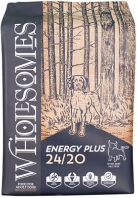 Wholesomes Energy Plus 24/20 Beef Recipe Dry Dog Food Great for active dogs