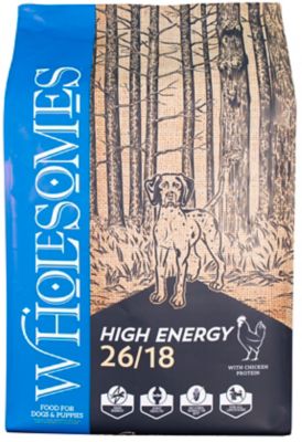Wholesomes High Energy 26/18 Chicken Recipe Dry Dog Food