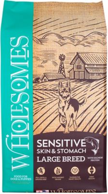 Wholesomes Adult Large Breed Sensitive Skin and Stomach Salmon Dry Dog Food Salmon dog food
