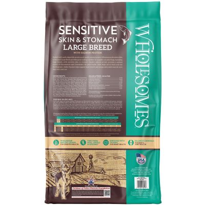 Image showing  Large Breed Adult Sensitive Skin and Stomach Salmon Recipe Dry Dog Food, 30 lb. Bag