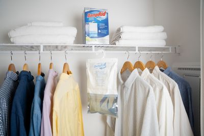 Image showing 6 th DampRid 15.4 oz. Moisture Absorber Hanging Bags, Fresh Scent, 3-Pack