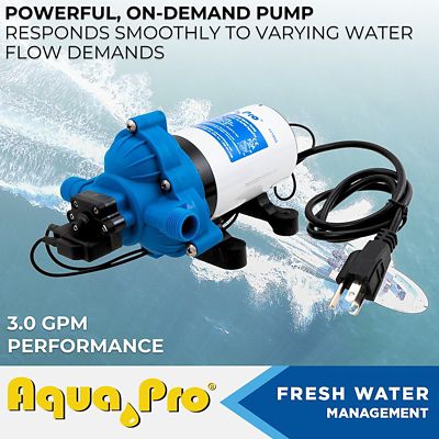 Image showing  3 GPM Self-Priming Fresh Water Pump with Rubber Mounting Base, 1/2 in.-14 MNPS, 115V