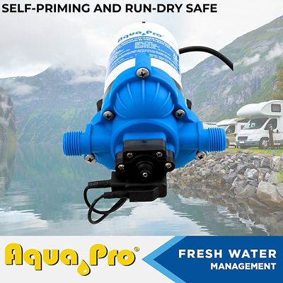 Image showing 5 th AquaPro 3 GPM Self-Priming Fresh Water Pump with Rubber Mounting Base, 1/2 in.-14 MNPS, 115V