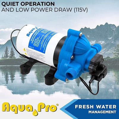 Image showing 6 th AquaPro 3 GPM Self-Priming Fresh Water Pump with Rubber Mounting Base, 1/2 in.-14 MNPS, 115V