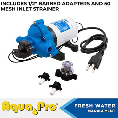 Image showing 8 th AquaPro 3 GPM Self-Priming Fresh Water Pump with Rubber Mounting Base, 1/2 in.-14 MNPS, 115V