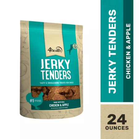 4health Jerky Tenders Chicken and Apple Flavor Dog Treats 24 oz. Dog Jerky Treats