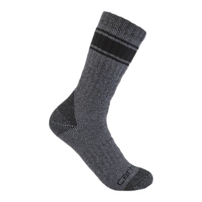 Carhartt Heavyweight Synthetic-Wool Blend Boot Sock 2 pk., SB7742MBLACK-L  at Tractor Supply Co.