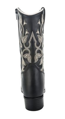 Image showing  Girls' Floral Western Boots, Black, 30203-Y4
