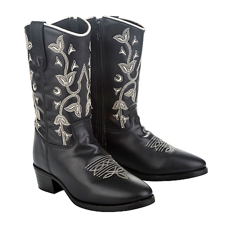 TuffRider Black Floral Western Boots