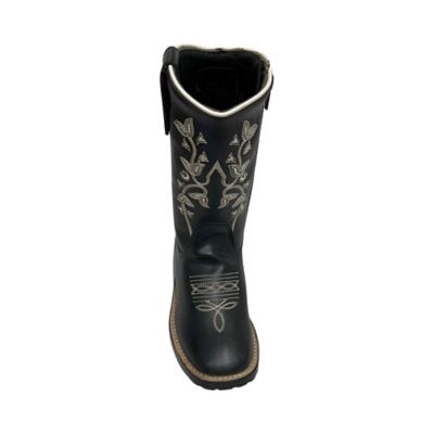 Image showing  Girls' Floral Western Boots, Black, 30203-C1