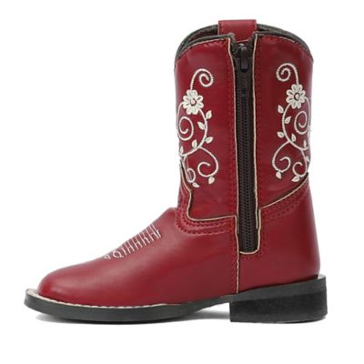 Image showing  Fire Red Floral Western Boots