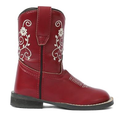 Image showing  Fire Red Floral Western Boots