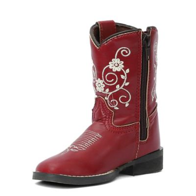 Image showing  Toddler Fire Red Floral Western Boots