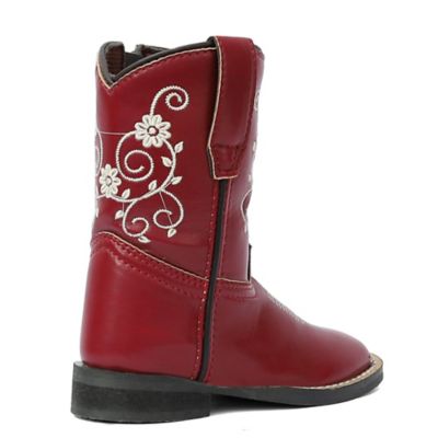 Image showing 3 th TuffRider Toddler Fire Red Floral Western Boots