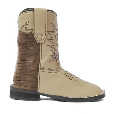 Image showing 1 th TuffRider Unisex Toddler Tan Fringe Booties