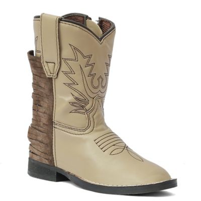 Image showing 3 th TuffRider Unisex Toddler Tan Fringe Booties