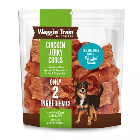 Waggin' Train Chicken Jerky Curls Dog Treats 16 oz. Dog Jerky Treats