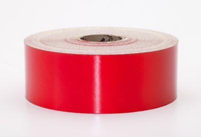 Mutual Industries 2 in. x 50 yd. Retro Reflective Pressure Sensitive Tape, Red