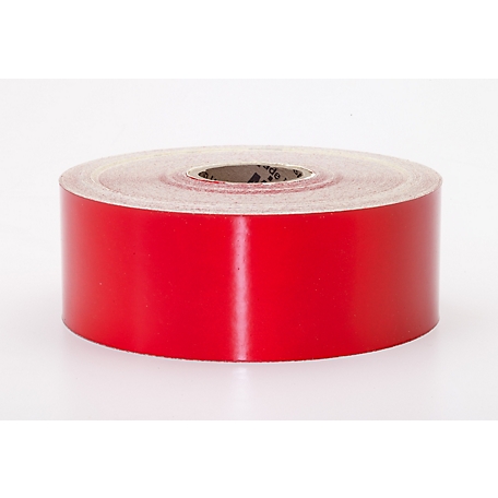 Mutual Industries 2 in. x 50 yd. Retro Reflective Pressure Sensitive Tape, Red