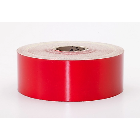 Mutual Industries 2 in. x 50 yd. Retro Reflective Pressure Sensitive Tape, Red